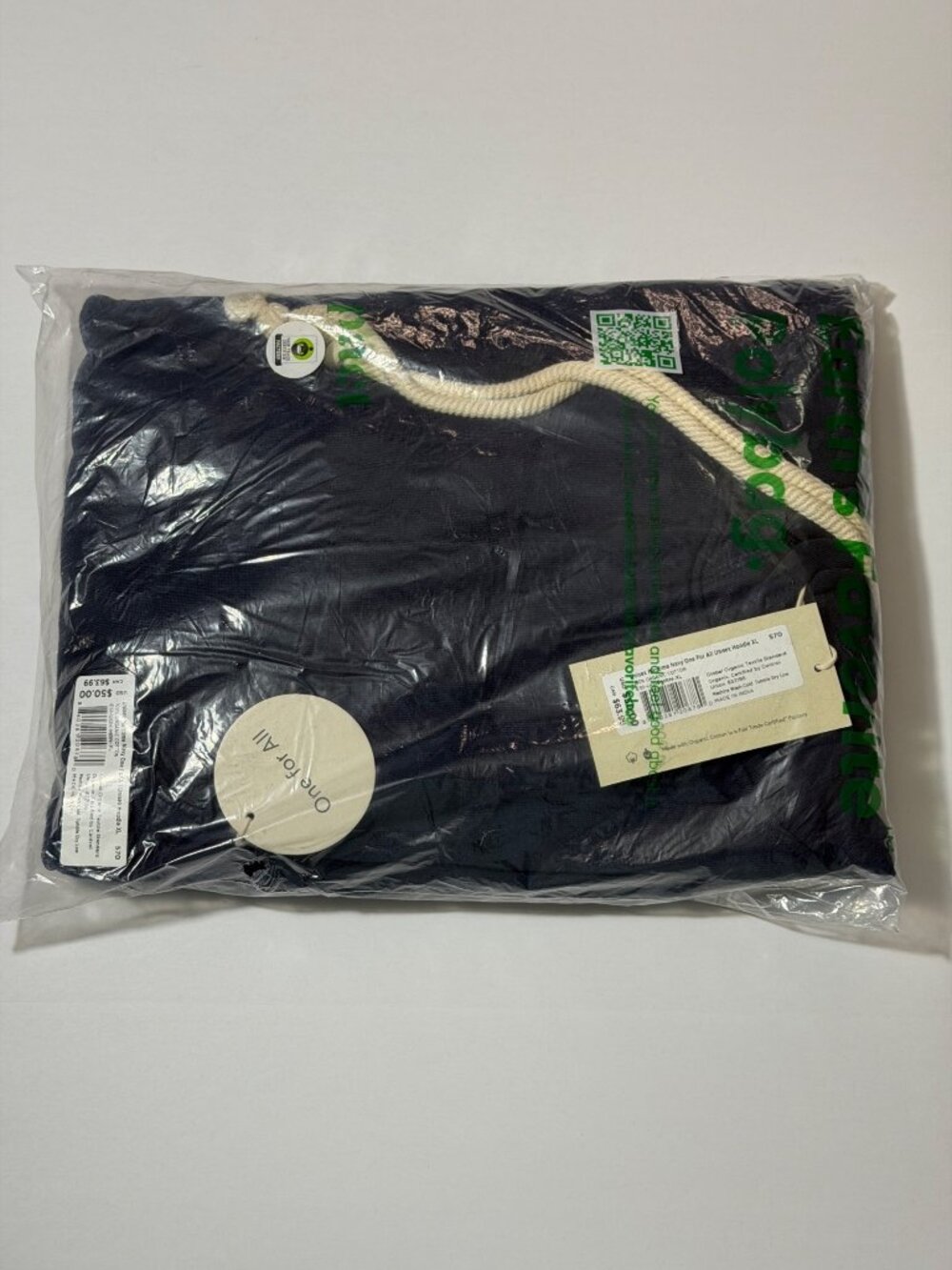 NWT Pact One For All Unisex Hoodie Sweatshirt Maritime Navy Size  XL - Picture 2 of 4